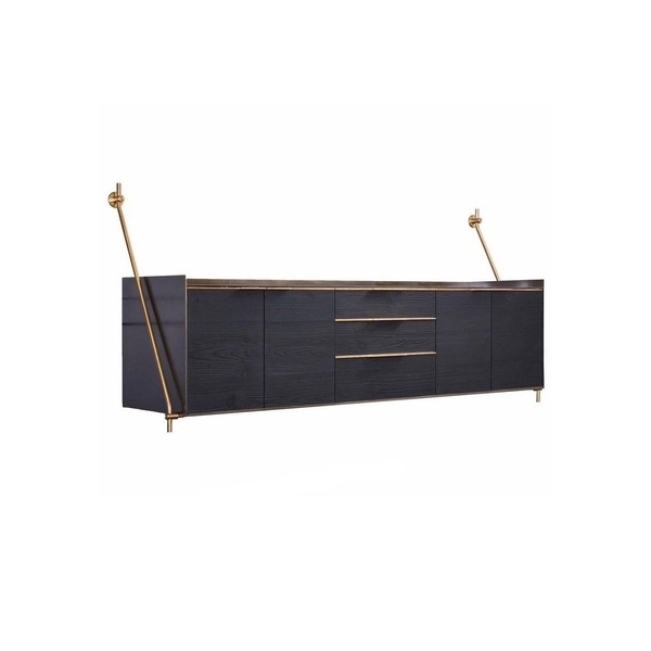 Р‘СѓС„РµС‚ Wall-Mounted Credenza in Bronze and Burnt Pine from AmunealвЂ™s