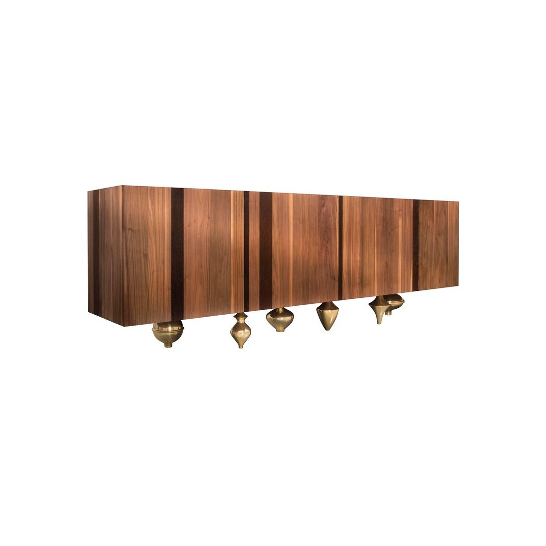 Р‘СѓС„РµС‚ Il Pezzo 1 Credenza modern buffet in solid walnut and wenge with marble top