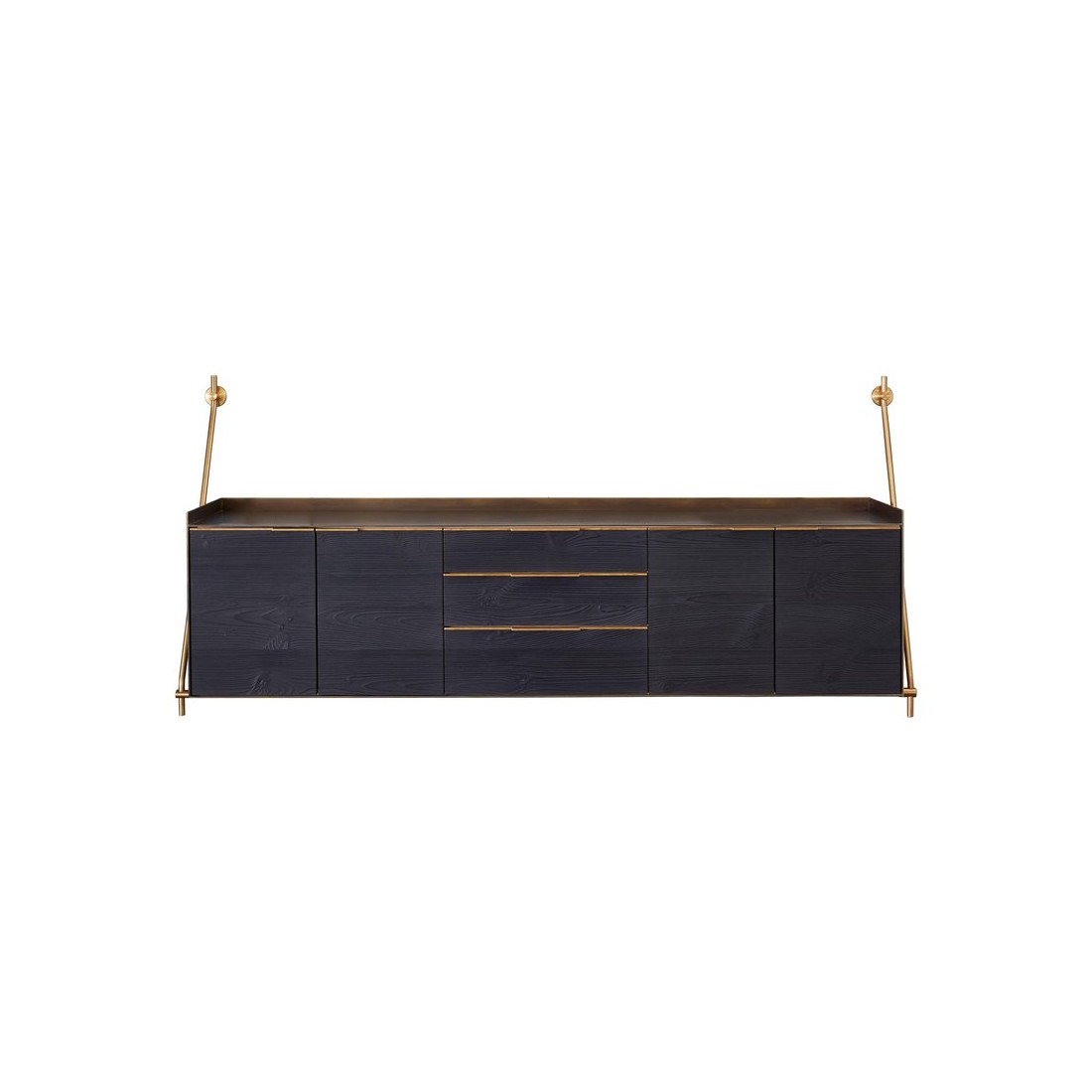 Р‘СѓС„РµС‚ Wall-Mounted Credenza in Bronze and Burnt Pine from AmunealвЂ™s