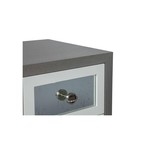 Р‘СѓС„РµС‚ Custom Grey and White Eight Drawers Antique Mirrored Commode