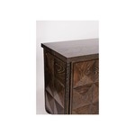 Р‘СѓС„РµС‚ Faceted Two Door Oak Cabinet with Bronze Base