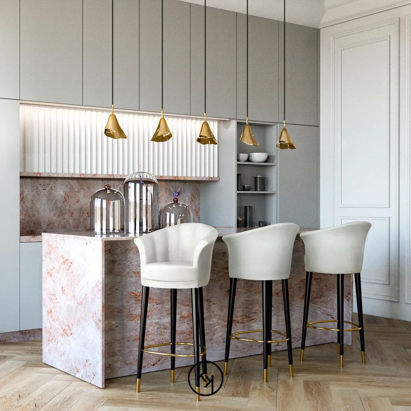 Барный стул Besame от KOKET, дизайн Boca do Lobo