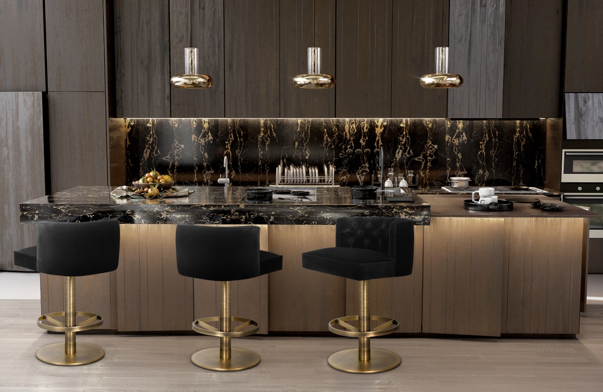 Барный стул BOURBON II от BRABBU, дизайн Boca do Lobo