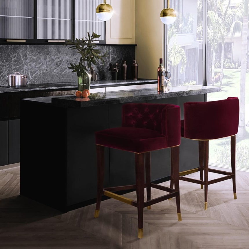 Барный стул BOURBON от BRABBU, дизайн Boca do Lobo