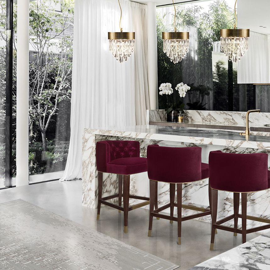 Барный стул BOURBON от BRABBU, дизайн Boca do Lobo