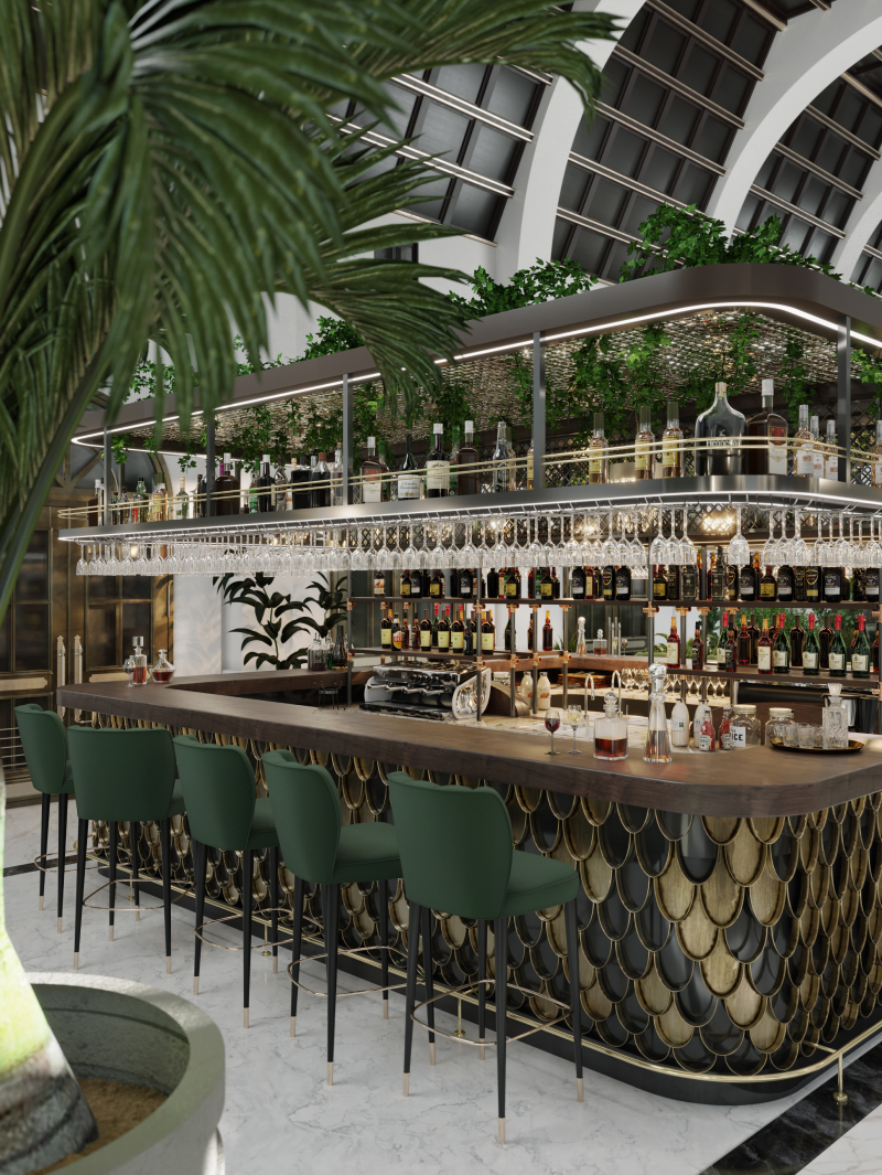 Барный стул DALYAN от BRABBU, дизайн Boca do Lobo