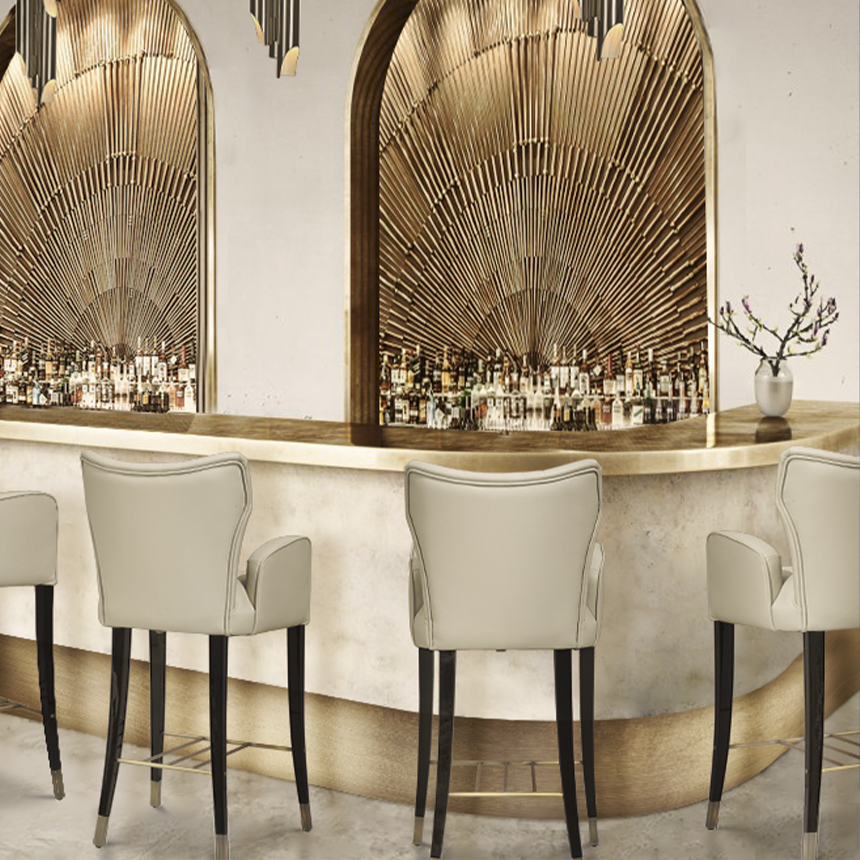 Барный стул DAVIS от BRABBU, дизайн Boca do Lobo