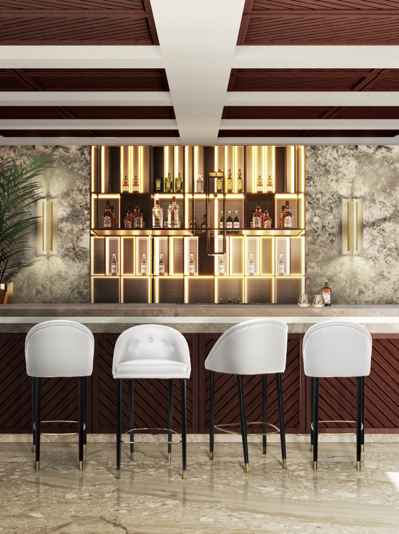 Барный стул MALAY от BRABBU, дизайн Boca do Lobo