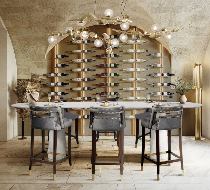 Барный стул NAJ от BRABBU, дизайн Boca do Lobo