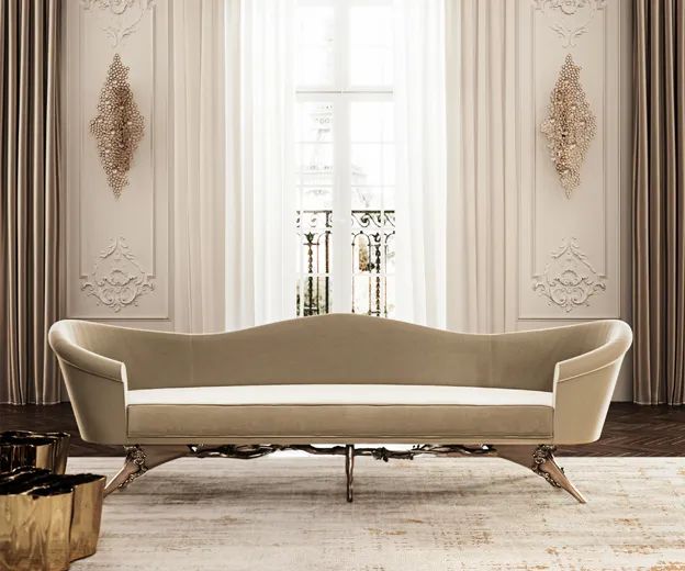 Диван Colette Floral Metal от KOKET, дизайн Boca do Lobo