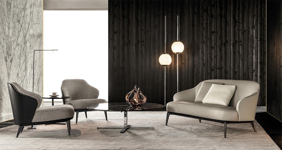 Диван Leslie, дизайн Minotti