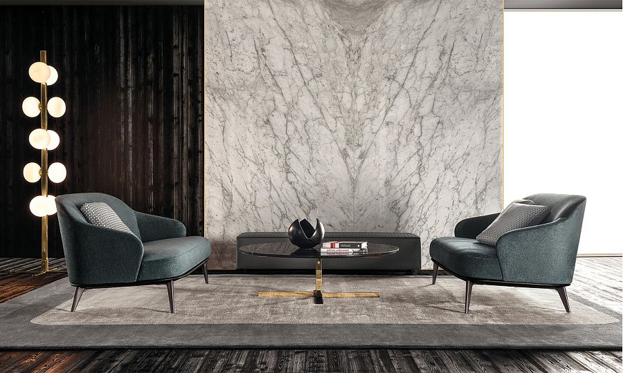 Диван Leslie, дизайн Minotti