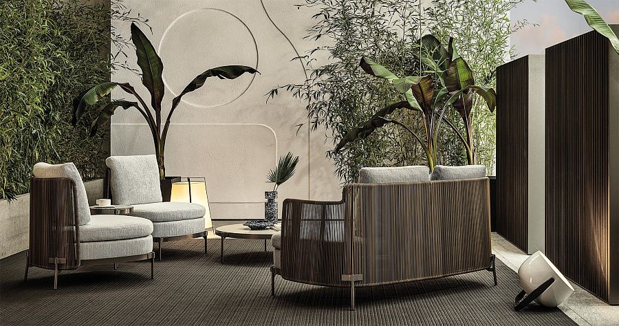 Диван Tape Cord Outdoor, дизайн Minotti