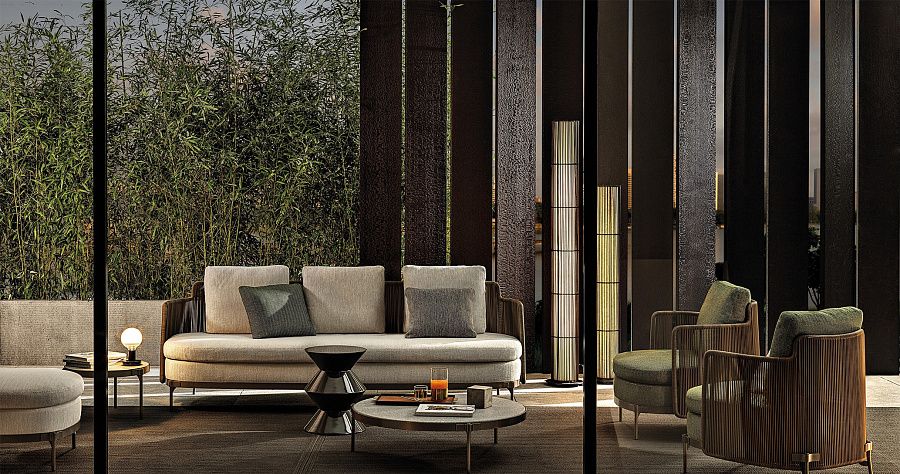 Диван Tape Cord Outdoor, дизайн Minotti