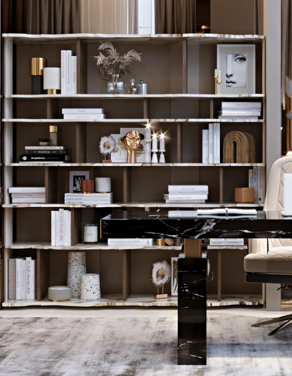 Книжный шкаф CARRERA от COVET HOUSE, дизайн Boca do Lobo