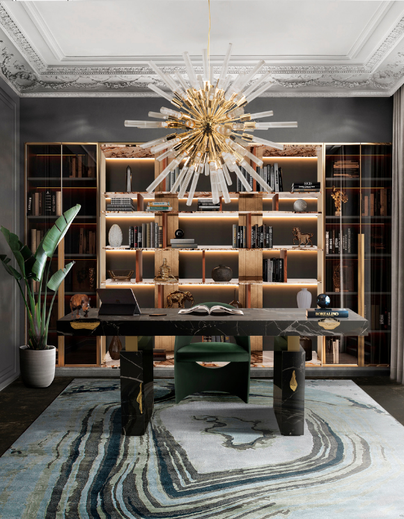 Книжный шкаф CARRERA от COVET HOUSE, дизайн Boca do Lobo
