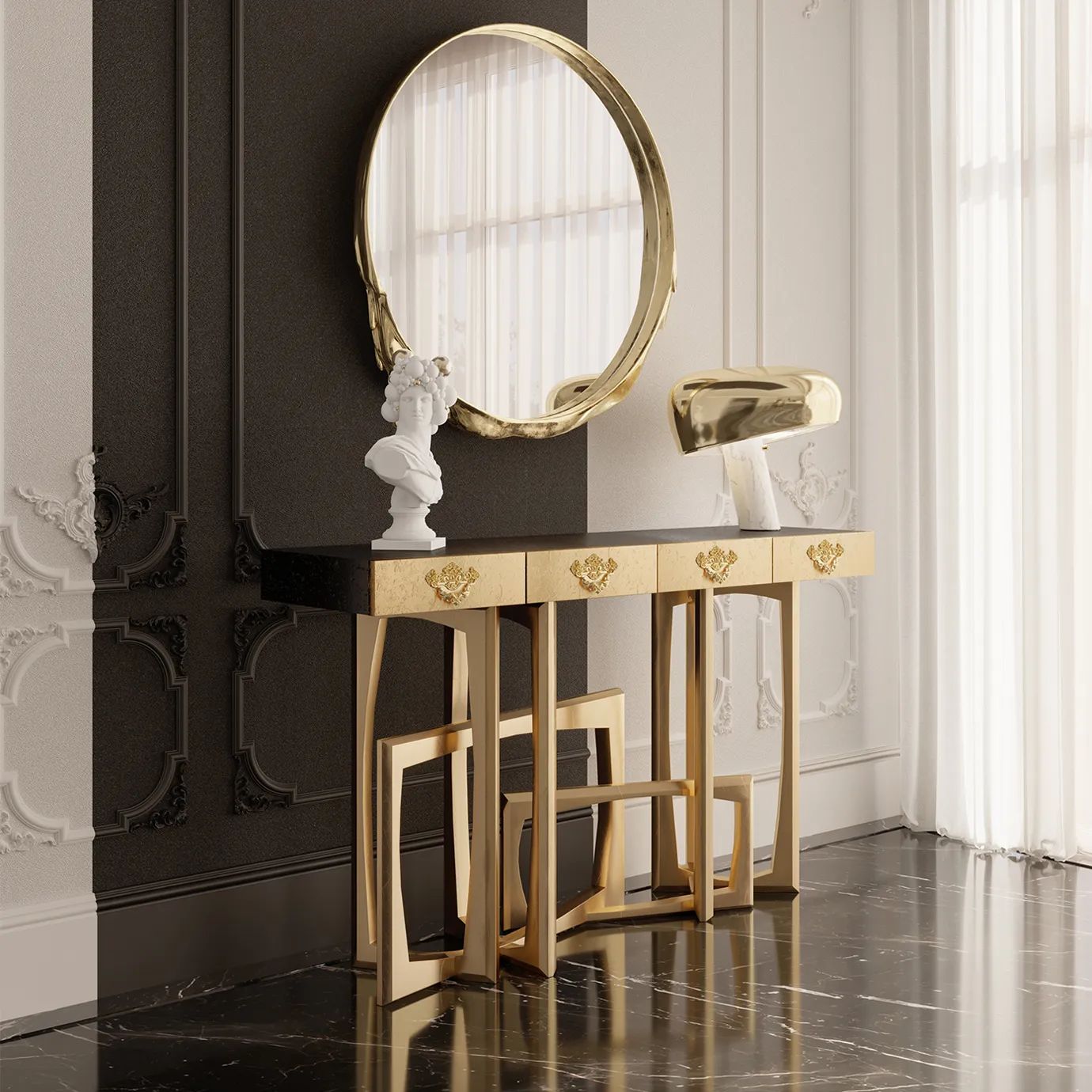 Консоль Metropolis от KOKET, дизайн Boca do Lobo