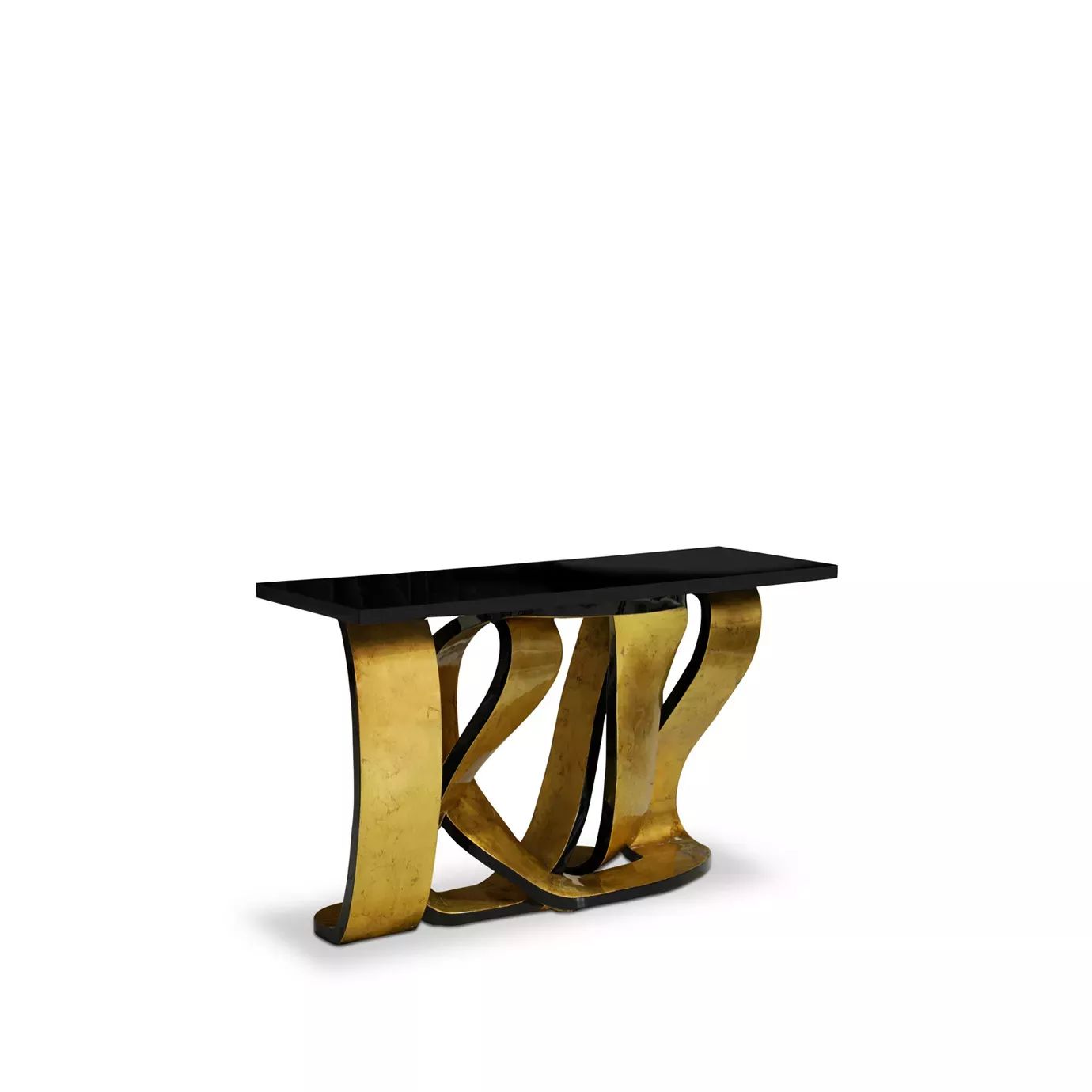 Консоль Ribbon Broken Gold Leaf от KOKET, дизайн Boca do Lobo