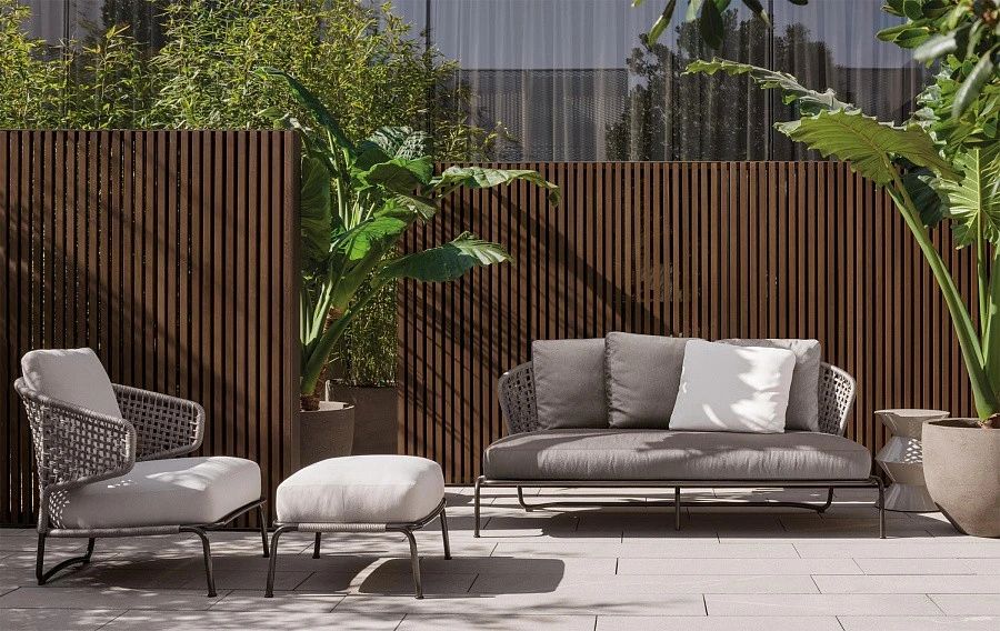 Кресло Aston Cord Outdoor, дизайн Minotti