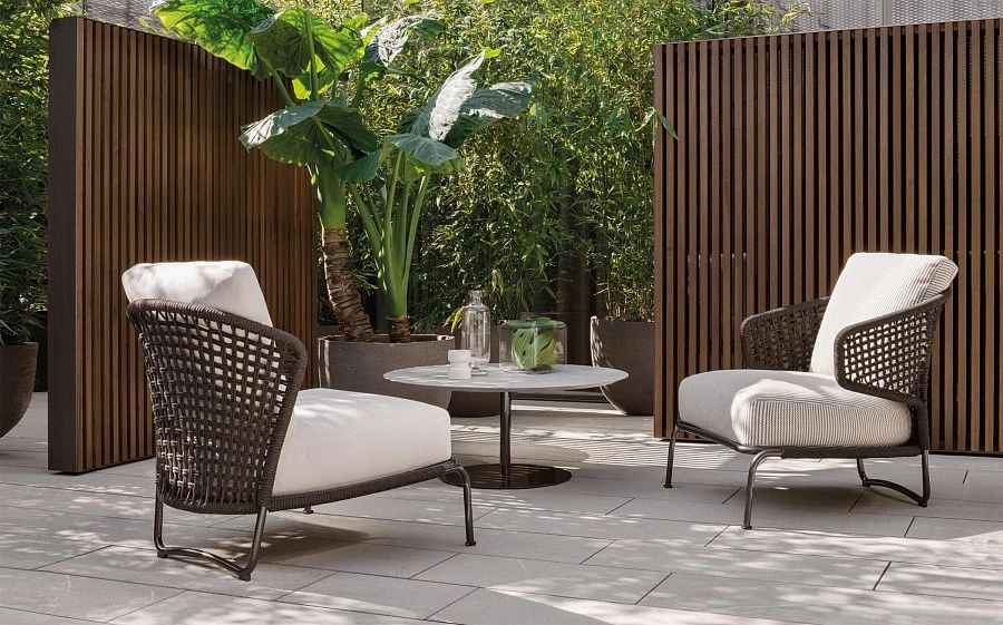Кресло Aston Cord Outdoor, дизайн Minotti