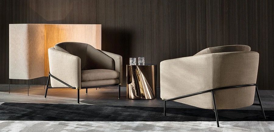 Кресло Fil Noir, дизайн Minotti