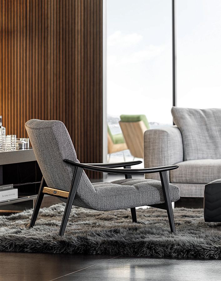 Кресло Fynn, дизайн Minotti