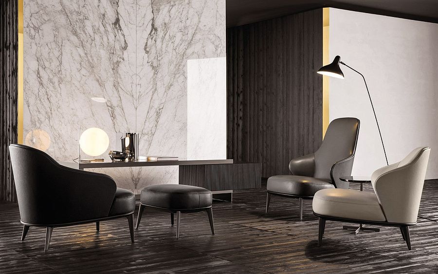 Кресло Leslie, дизайн Minotti