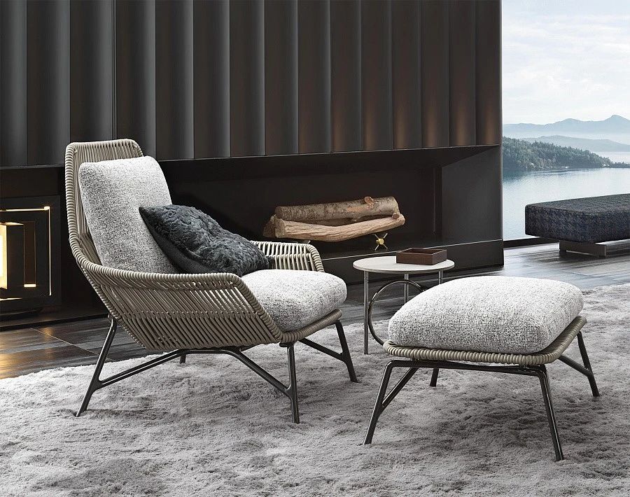 Кресло Prince Cord Indoor, дизайн Minotti