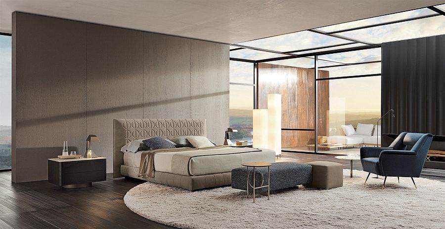 Кровать Curtis, дизайн Minotti