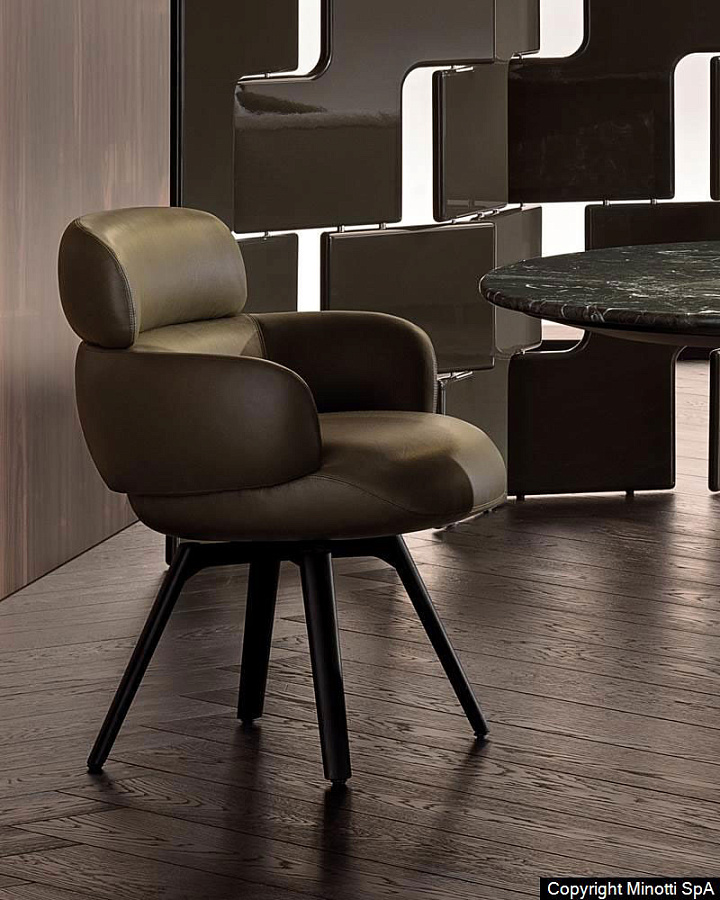 Полукресло Vivienne Dining, дизайн Minotti