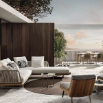 Диван Sunray, дизайн Minotti