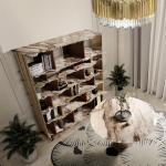 Книжный шкаф CARRERA от COVET HOUSE, дизайн Boca do Lobo