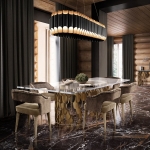 Стол обеденный KOI II от BRABBU, дизайн Boca do Lobo