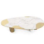 Стол обеденный ophelia carrara marble and gold, дизайн Boca do Loco