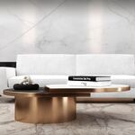 Журнальный столик Tears Polished Brass от KOKET, дизайн Boca do Lobo