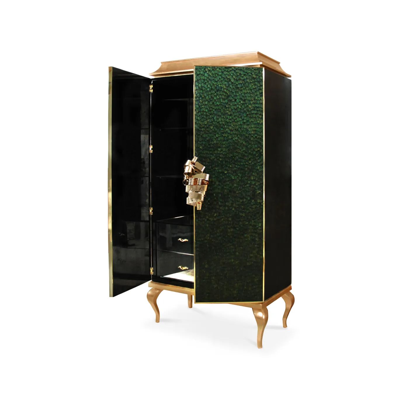 Шкаф Divine Peacock Feather от KOKET, дизайн Boca do Lobo