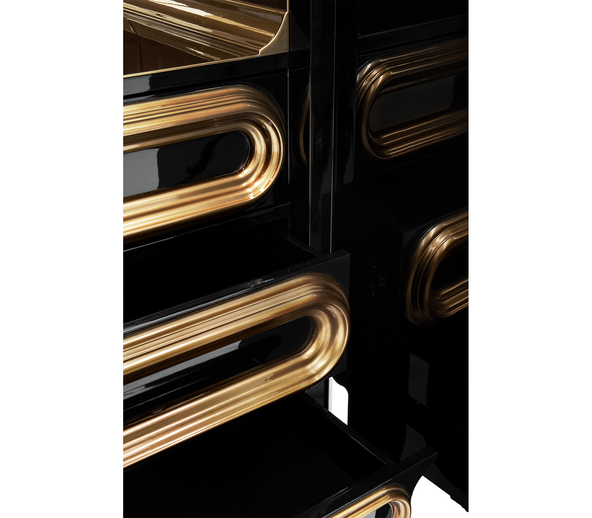 Шкаф OBLONG GOLD CABINET, дизайн Boca do Lobo