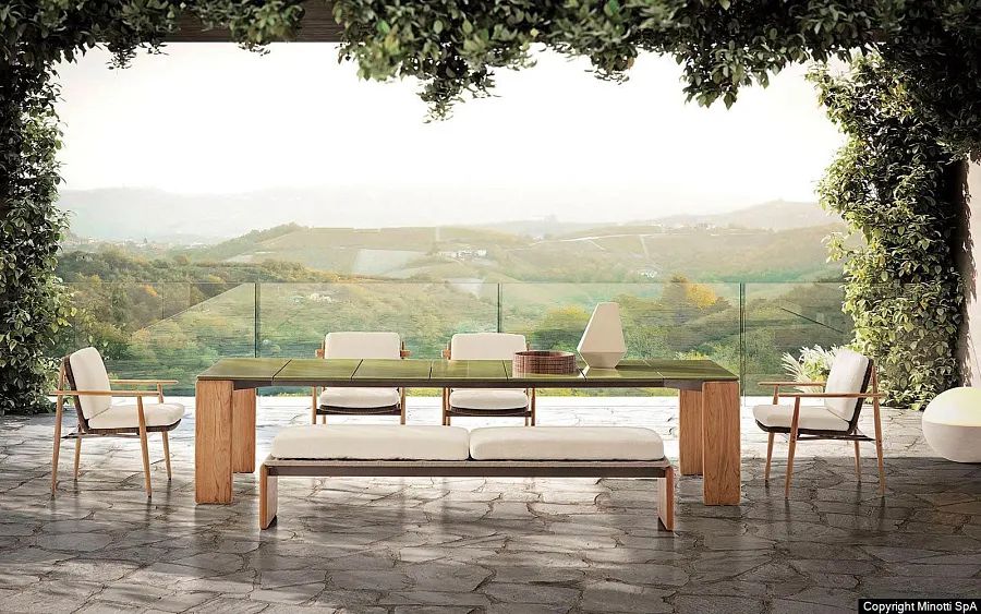 Стол Drake Dining Outdoor, дизайн Minotti