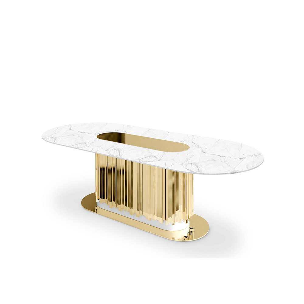 Стол обеденный Empire Oval от LUXXU, дизайн Boca do Lobo