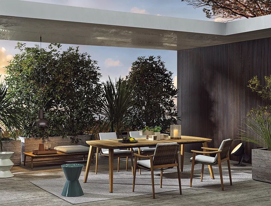 Стол Fynn Outdoor, дизайн Minotti