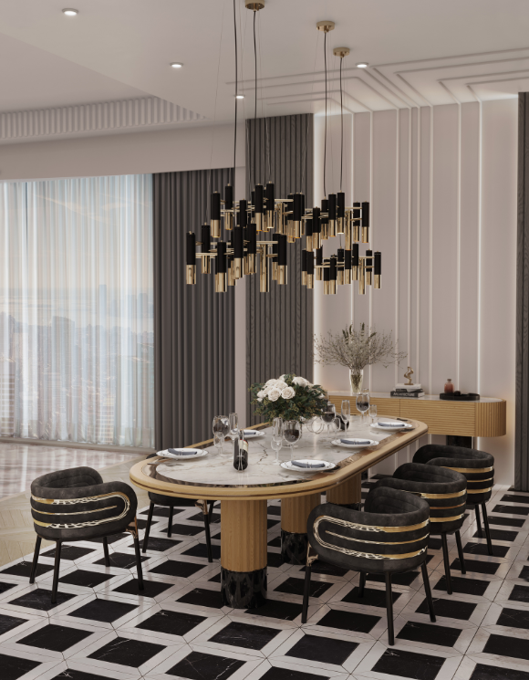 Стол обеденный ANJELICA OVAL от COVET HOUSE, дизайн Boca do Lobo
