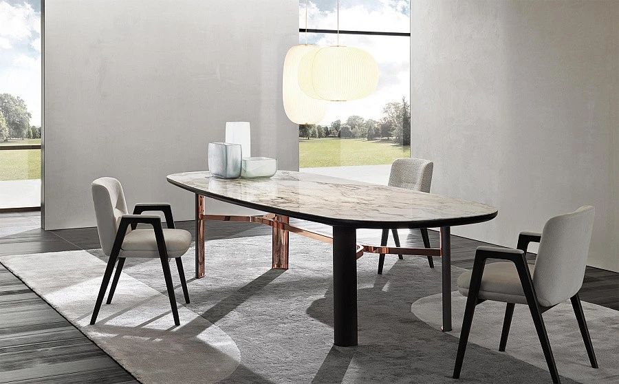 Стол обеденный Dan, дизайн Minotti