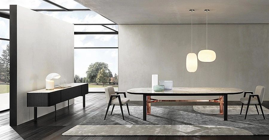 Стол обеденный Dan, дизайн Minotti