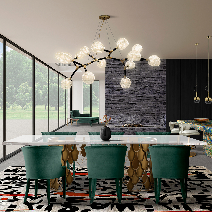 Стол обеденный KOI II от BRABBU, дизайн Boca do Lobo