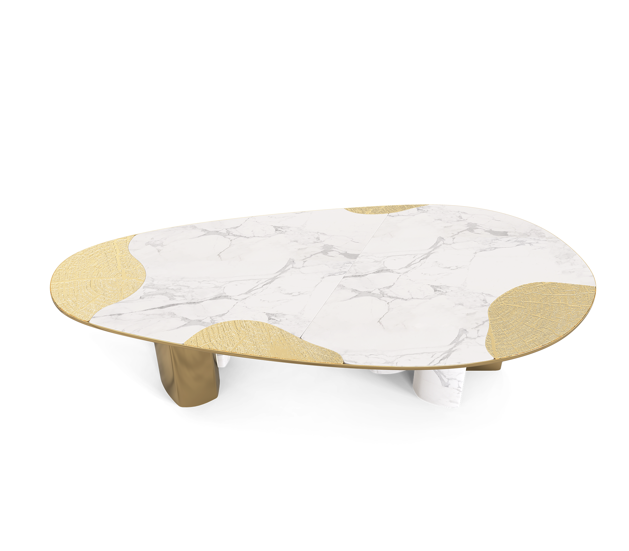 Стол обеденный ophelia carrara marble and gold, дизайн Boca do Loco