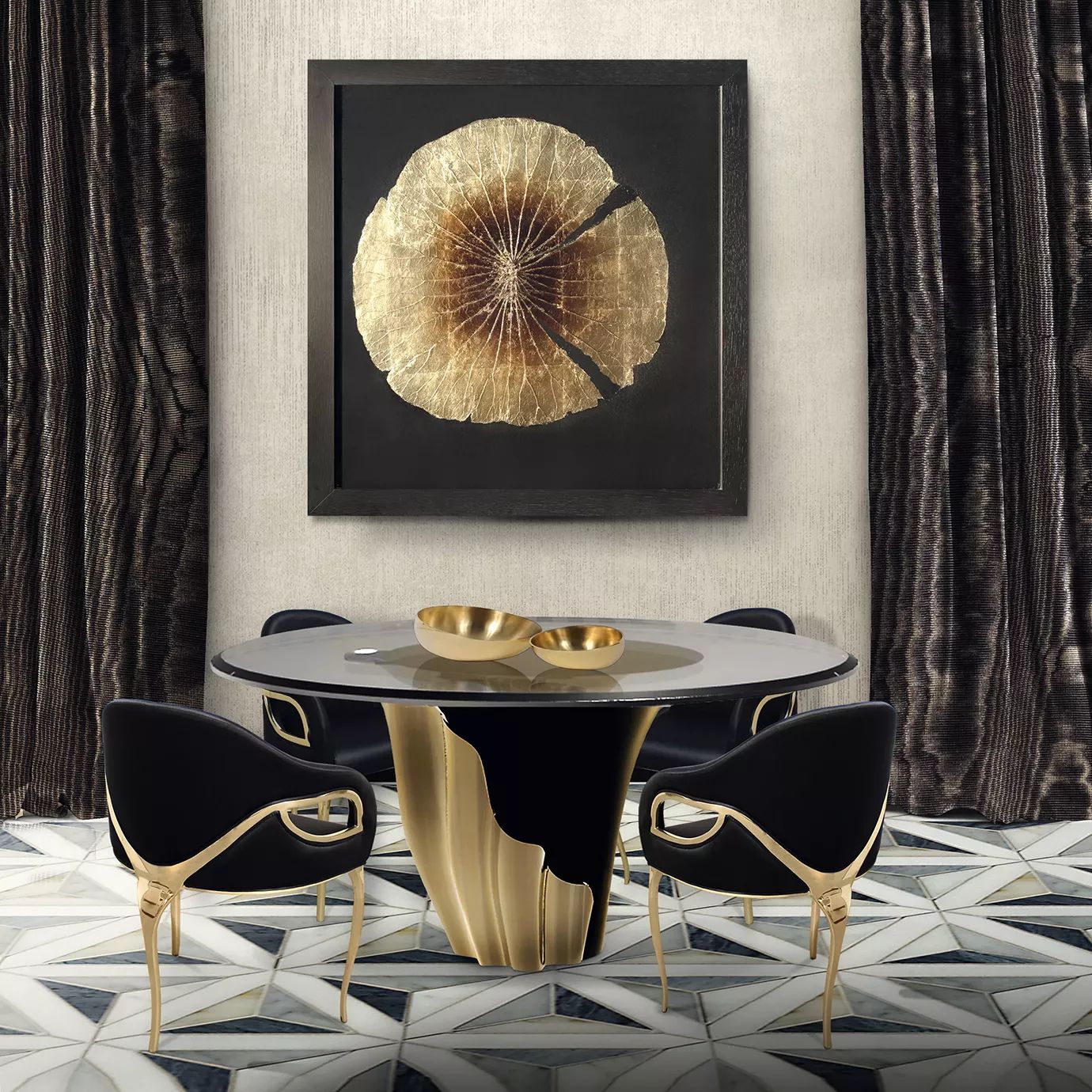 Стол Yasmine от KOKET, дизайн Boca do Lobo