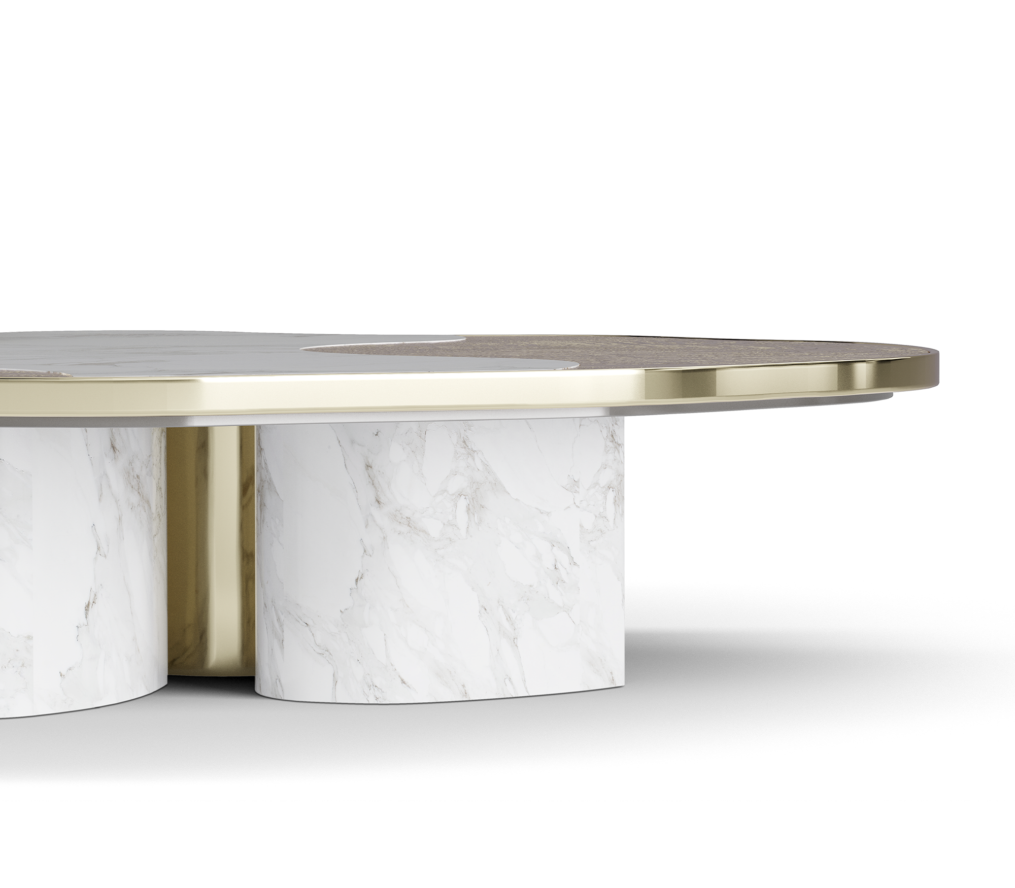 Стол журнальный ophelia calacatta marble and gold, дизайн Boca do Lobo