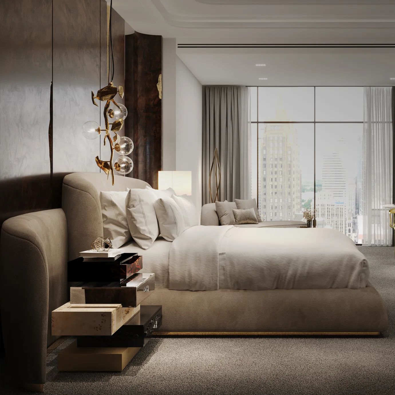 Тумба Frank Nightstand от KOKET, дизайн Boca do Lobo