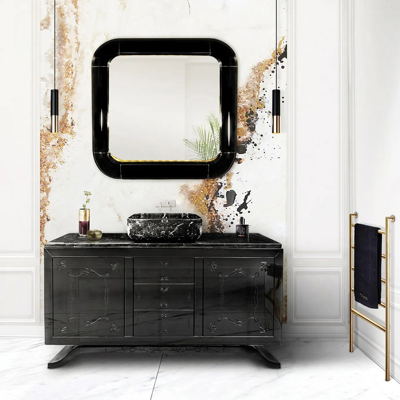 Ванная Metropolitan Vanity от KOKET, дизайн Boca do Lobo