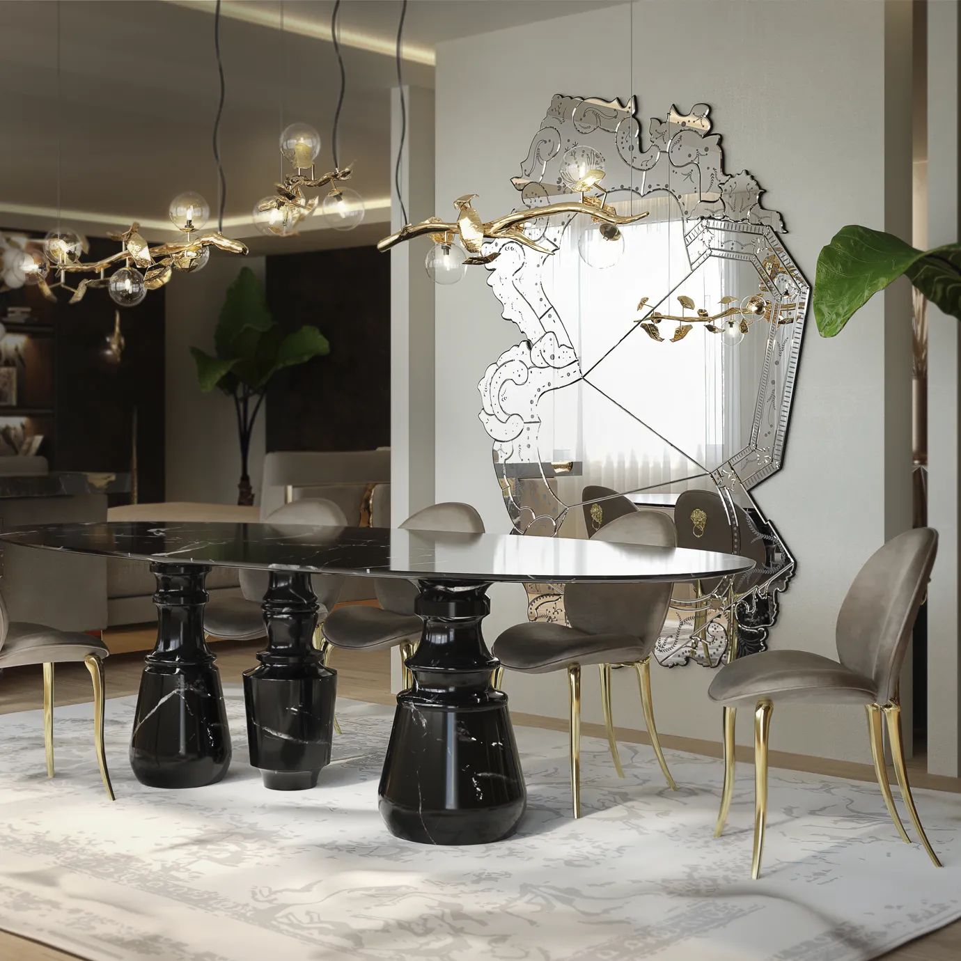 Зеркало Venice от KOKET, дизайн Boca do Lobo